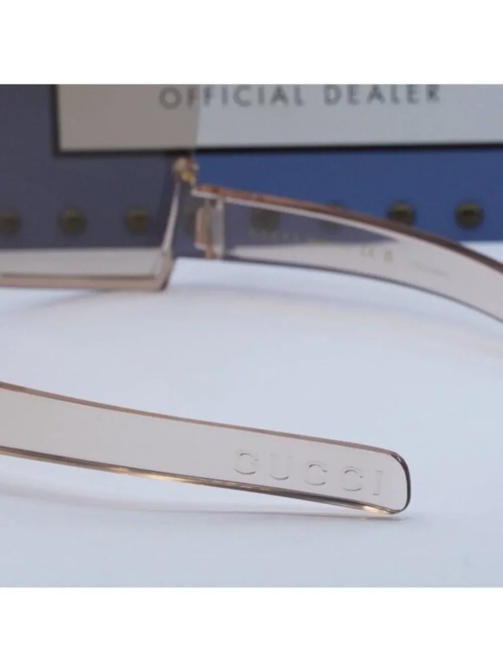 Gucci GG1631S 010 Shield Sunglasses - Nude\Pink